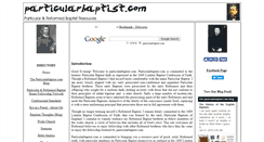 Desktop Screenshot of particularbaptist.com